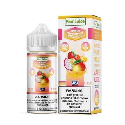 Pod Juice Mango Strawberry Dragonfruit Tobacco Free Nicotine E-Juice 100ml