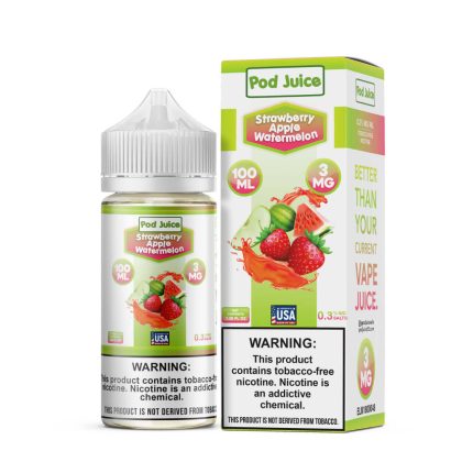 Pod Juice Strawberry Apple Watermelon Tobacco Free Nicotine E-Juice 100ml